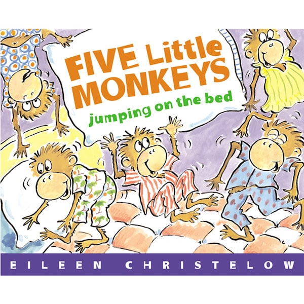 Houghton Mifflin Harcourt Five Little Monkeys Jumping on the Bed Book 9780395557013 - main